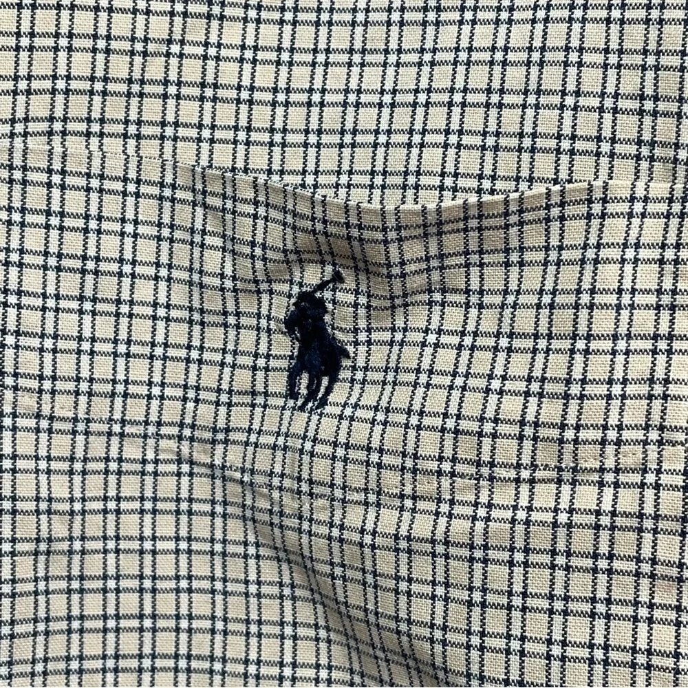 Polo Ralph Lauren Marlowe Mens Gingham Plaid Short Sleeve Shirt Size Large